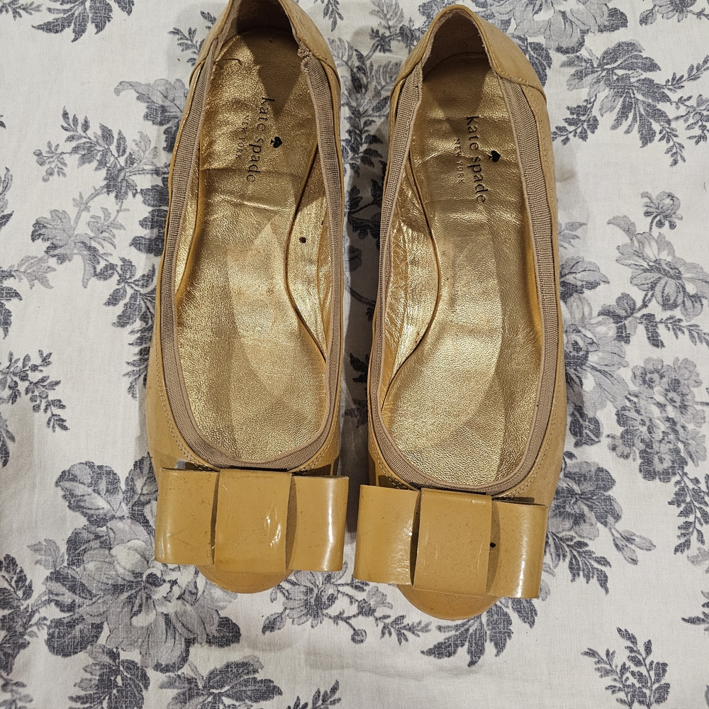 Kate Spade Women's Tan Bow Flats